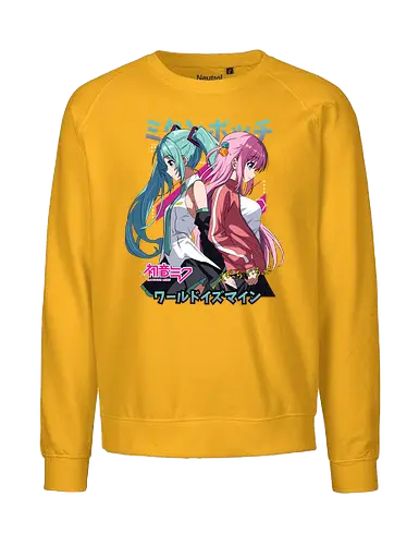 Miku & Bocchi - bocchi the rock, hatsune miku, anime musicians, music anime, kawaii band, anime crossover, manga anime, japanese anime, anime art - Fairtrade Sweatshirt