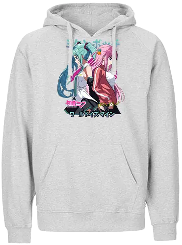 Miku & Bocchi - bocchi the rock, hatsune miku, anime musicians, music anime, kawaii band, anime crossover, manga anime, japanese anime, anime art - Fairtrade Hoodie