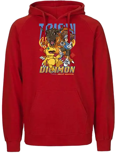 Tai Kamiya – Digital Monsters Chosen Child & Partner - digital monsters, digimon adventure, tai kamiya, chosen child, digidestined leader, digital partner, digital world, classic anime, manga anime, anime art - Fairtrade Hoodie