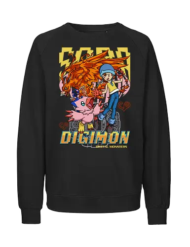 Sora Takenouchi – Digital Monsters Chosen Child & Partner - digital monsters, digimon adventure, sora takenouchi, chosen child, digidestined, digital partner, love bond, classic anime, manga anime, anime art - Fairtrade Sweatshirt