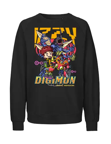 Izzy Izumi – Digital Monsters Chosen Child & Partner - digital monsters, digimon adventure, izzy izumi, chosen child, digidestined, digital partner, knowledge crest, classic anime, manga anime, anime art - Fairtrade Sweatshirt