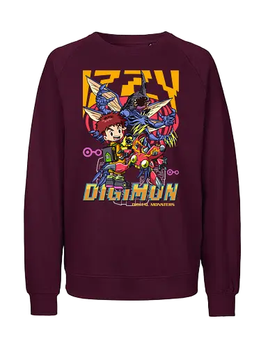 Izzy Izumi – Digital Monsters Chosen Child & Partner - digital monsters, digimon adventure, izzy izumi, chosen child, digidestined, digital partner, knowledge crest, classic anime, manga anime, anime art - Fairtrade Sweatshirt
