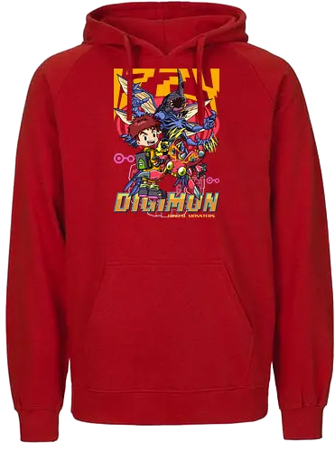 Izzy Izumi – Digital Monsters Chosen Child & Partner - digital monsters, digimon adventure, izzy izumi, chosen child, digidestined, digital partner, knowledge crest, classic anime, manga anime, anime art - Fairtrade Hoodie