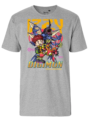 Izzy Izumi – Digital Monsters Chosen Child & Partner - digital monsters, digimon adventure, izzy izumi, chosen child, digidestined, digital partner, knowledge crest, classic anime, manga anime, anime art - Fairtrade T-Shirt