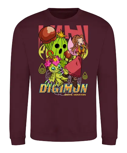 Mimi Tachikawa – Digital Monsters Chosen Child & Partner - digital monsters, digimon adventure, mimi tachikawa, chosen child, digidestined, digital partner, sincerity crest, classic anime, manga anime, anime art - Sweatshirt