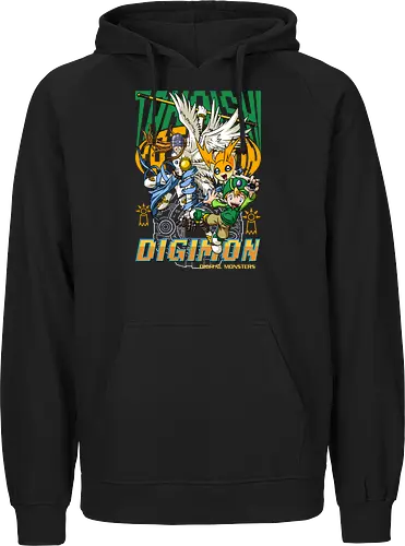 T.K. Takaishi – Digital Monsters Chosen Child & Partner - digital monsters, digimon adventure, tk takaishi, chosen child, digidestined, digital partner, hope crest, classic anime, manga anime, anime art - Fairtrade Hoodie
