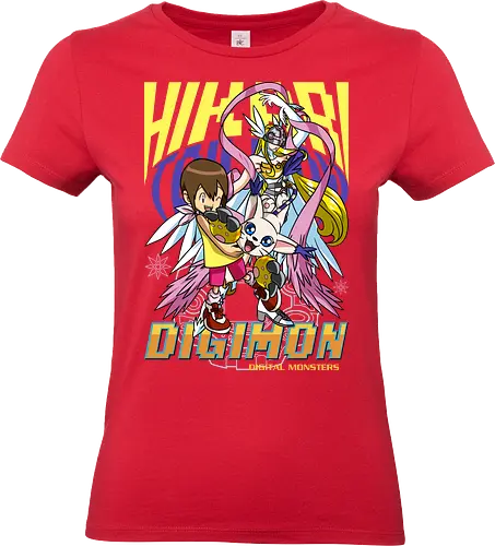Kari Kamiya – Digital Monsters Chosen Child & Partner - digital monsters, digimon adventure, kari kamiya, chosen child, digidestined, digital partner, light crest, classic anime, manga anime, anime art - Standard T-Shirt (Women)