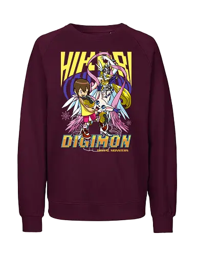 Kari Kamiya – Digital Monsters Chosen Child & Partner - digital monsters, digimon adventure, kari kamiya, chosen child, digidestined, digital partner, light crest, classic anime, manga anime, anime art - Fairtrade Sweatshirt