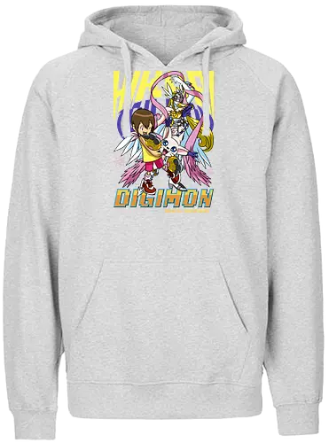 Kari Kamiya – Digital Monsters Chosen Child & Partner - digital monsters, digimon adventure, kari kamiya, chosen child, digidestined, digital partner, light crest, classic anime, manga anime, anime art - Fairtrade Hoodie