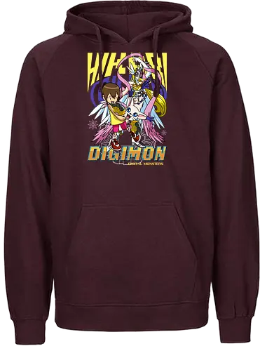 Kari Kamiya – Digital Monsters Chosen Child & Partner - digital monsters, digimon adventure, kari kamiya, chosen child, digidestined, digital partner, light crest, classic anime, manga anime, anime art - Fairtrade Hoodie