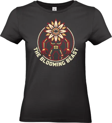 Demogorgon Flower Monster - the blooming beast shirt, demogorgon flower t-shirt, upside down monster apparel, sci-fi horror graphic tee, supernatural creature clothing, floral monster design, interdimensional beast top, red and yellow horror art, creepy botanical t-shirt, dark pop culture streetwear, eleven fan gift, vintage horror monster shirt, cosmic horror apparel, petal face monster tee, alternative sci-fi fashion, scary flower graphic, monster hunter streetwear, unique horror fan merch, geometric creature design - Standard T-Shirt (Women)
