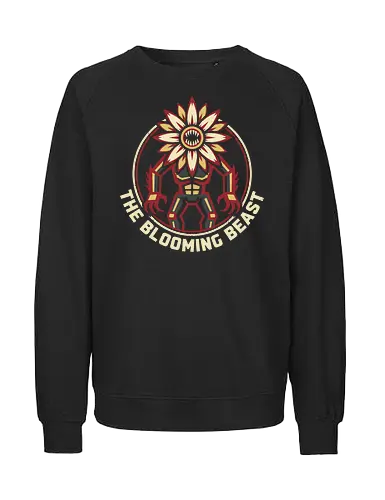 Demogorgon Flower Monster - the blooming beast shirt, demogorgon flower t-shirt, upside down monster apparel, sci-fi horror graphic tee, supernatural creature clothing, floral monster design, interdimensional beast top, red and yellow horror art, creepy botanical t-shirt, dark pop culture streetwear, eleven fan gift, vintage horror monster shirt, cosmic horror apparel, petal face monster tee, alternative sci-fi fashion, scary flower graphic, monster hunter streetwear, unique horror fan merch, geometric creature design - Fairtrade Sweatshirt