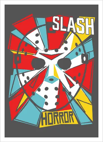Retro Hockey Mask Slasher Graphic