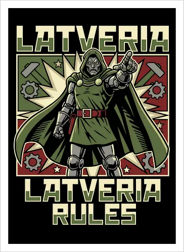 Latveria Rules Doctor Doom Retro Propaganda Style Graphic