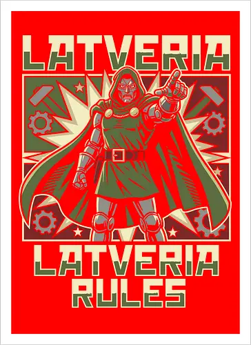 Latveria Rules Doctor Doom Retro Propaganda Style Graphic