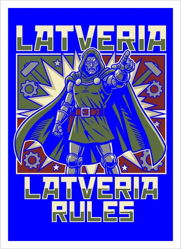 Latveria Rules Doctor Doom Retro Propaganda Style Graphic
