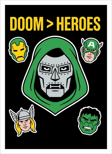 Doom  Heroes Sovereign Over All Retro Comic Villain