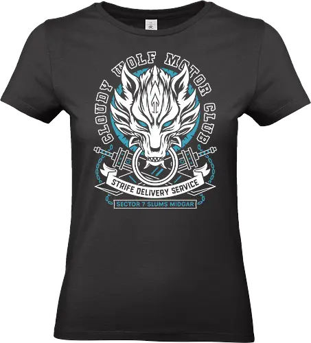 Cloudy Wolf Midgar Motor - Cloud, Villain, red xiii, nanaki, tifa lockhart, aerith gainsborough, aeris, Kweh, Cactus, game, video games, shinra, avalanche, final 7, final vii, fantasy - Standard T-Shirt (Women)
