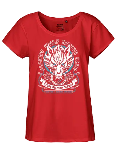Cloudy Wolf Midgar Motor - Cloud, Villain, red xiii, nanaki, tifa lockhart, aerith gainsborough, aeris, Kweh, Cactus, game, video games, shinra, avalanche, final 7, final vii, fantasy - Fairtrade Girl Shirt