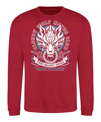 Cloudy Wolf Midgar Motor - Cloud, Villain, red xiii, nanaki, tifa lockhart, aerith gainsborough, aeris, Kweh, Cactus, game, video games, shinra, avalanche, final 7, final vii, fantasy - Sweatshirt