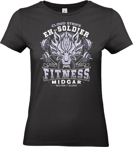 Strife Midgar Fitness Emblem - Cloud, Villain, red xiii, nanaki, tifa lockhart, aerith gainsborough, aeris, Kweh, Cactus, game, video games, shinra, avalanche, final 7, final vii, fantasy - Standard T-Shirt (Women)