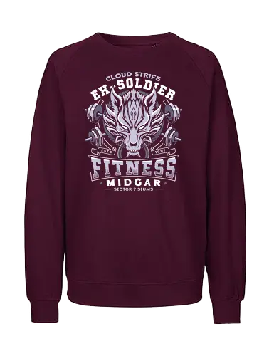 Strife Midgar Fitness Emblem - Cloud, Villain, red xiii, nanaki, tifa lockhart, aerith gainsborough, aeris, Kweh, Cactus, game, video games, shinra, avalanche, final 7, final vii, fantasy - Fairtrade Sweatshirt