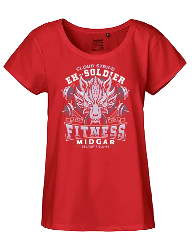 Strife Midgar Fitness Emblem - Cloud, Villain, red xiii, nanaki, tifa lockhart, aerith gainsborough, aeris, Kweh, Cactus, game, video games, shinra, avalanche, final 7, final vii, fantasy - Fairtrade Girl Shirt