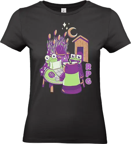 Frogs' RPG Night - frogs, RPG, frogrpg, game, dice, d20, d&d - Standard T-Shirt (Women)