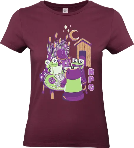Frogs' RPG Night - frogs, RPG, frogrpg, game, dice, d20, d&d - Standard T-Shirt (Women)