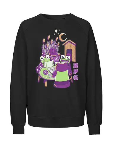 Frogs' RPG Night - frogs, RPG, frogrpg, game, dice, d20, d&d - Fairtrade Sweatshirt