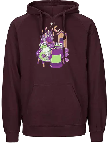 Frogs' RPG Night - frogs, RPG, frogrpg, game, dice, d20, d&d - Fairtrade Hoodie