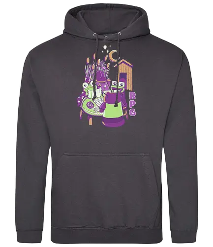 Frogs' RPG Night - frogs, RPG, frogrpg, game, dice, d20, d&d - Standard Hoodie