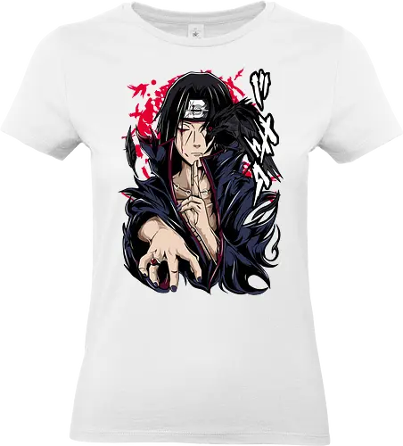 Itachi Uchiha - itachi uchiha, itachi akatsuki, akatsuki anime, uchiha clan, sharingan eyes, anime ninja, dark anime, anime villain, naruto fan art, anime streetwear - Standard T-Shirt (Women)