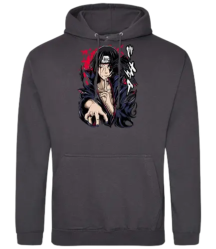Itachi Uchiha - itachi uchiha, itachi akatsuki, akatsuki anime, uchiha clan, sharingan eyes, anime ninja, dark anime, anime villain, naruto fan art, anime streetwear - Standard Hoodie