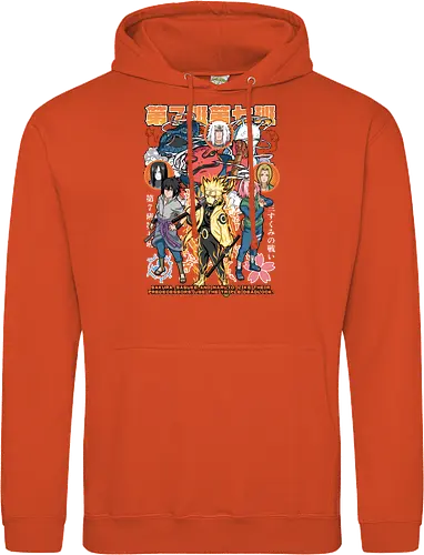 Team 7 - anime, village, attack, anime battle art, ninja determination, shonen anime, anime power, ninja style, anime fan design, manga inspired art - Standard Hoodie