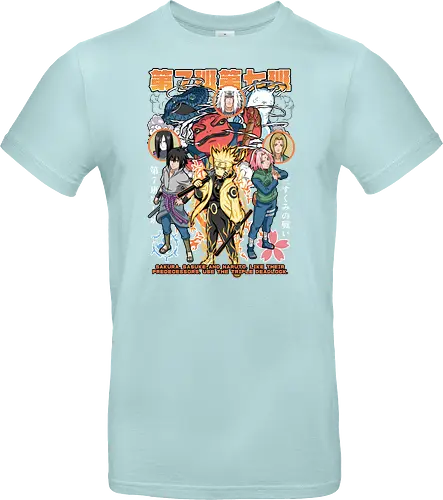 Team 7 - anime, village, attack, anime battle art, ninja determination, shonen anime, anime power, ninja style, anime fan design, manga inspired art - Standard T-Shirt