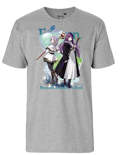 Frieren x Fern - frieren and fern, anime mage duo, elf and human, fantasy companionship, magical journey, anime fantasy duo, mentor and apprentice, emotional anime art, calm fantasy anime, anime aesthetic duo - Fairtrade T-Shirt