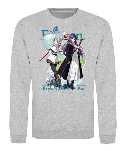 Frieren x Fern - frieren and fern, anime mage duo, elf and human, fantasy companionship, magical journey, anime fantasy duo, mentor and apprentice, emotional anime art, calm fantasy anime, anime aesthetic duo - Sweatshirt