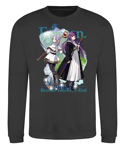 Frieren x Fern - frieren and fern, anime mage duo, elf and human, fantasy companionship, magical journey, anime fantasy duo, mentor and apprentice, emotional anime art, calm fantasy anime, anime aesthetic duo - Sweatshirt