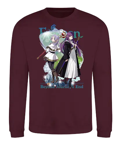 Frieren x Fern - frieren and fern, anime mage duo, elf and human, fantasy companionship, magical journey, anime fantasy duo, mentor and apprentice, emotional anime art, calm fantasy anime, anime aesthetic duo - Sweatshirt