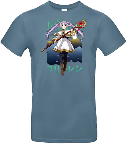 Soso no Frieren - frieren anime, elf mage, fantasy journey, melancholic anime, magic elf girl, anime fantasy art, slow life anime, emotional anime, elf sorceress, anime aesthetic - Standard T-Shirt
