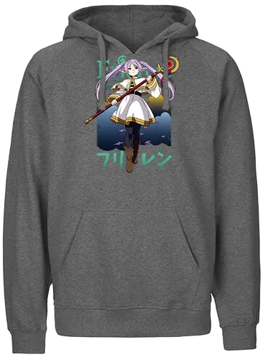 Soso no Frieren - frieren anime, elf mage, fantasy journey, melancholic anime, magic elf girl, anime fantasy art, slow life anime, emotional anime, elf sorceress, anime aesthetic - Fairtrade Hoodie
