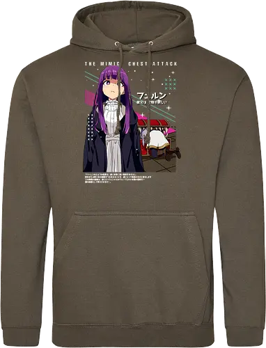 Fern & Frieren - fern frieren, apprentice mage, calm anime girl, magic student, fantasy anime girl, soft spoken anime, elf companion, anime fantasy world, gentle anime art, anime aesthetic style - Standard Hoodie