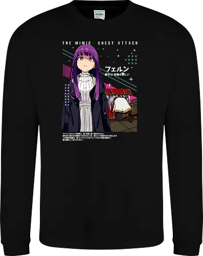 Fern & Frieren - fern frieren, apprentice mage, calm anime girl, magic student, fantasy anime girl, soft spoken anime, elf companion, anime fantasy world, gentle anime art, anime aesthetic style - Sweatshirt