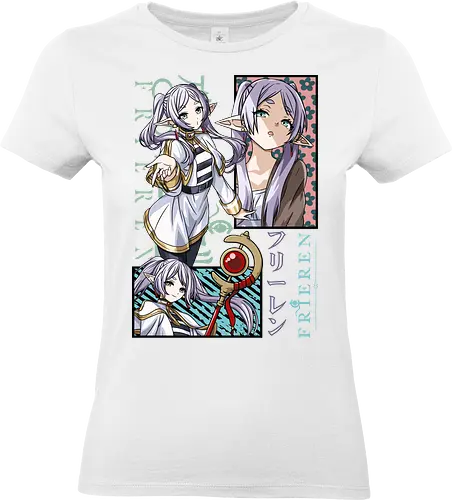 Frieren - frieren cute, chibi frieren, kawaii anime elf, pastel anime style, cute fantasy anime, soft anime art, cozy anime, anime slice of life, elf girl anime, anime kawaii design - Standard T-Shirt (Women)