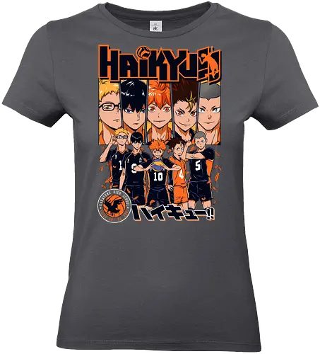 Karasuno - karasuno high, fly high volleyball, crow team, anime volleyball, shonen sports anime, high school volleyball, anime sports art, volleyball team spirit, anime athlete, manga sports design - Standard T-Shirt (Women)