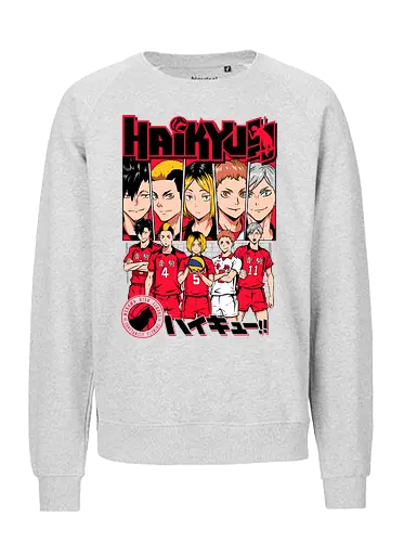 Nekoma - nekoma high, cat volleyball team, rival team anime, tactical volleyball, anime sports rivalry, high school sports anime, volleyball strategy, manga volleyball art, anime team design, sports anime style - Fairtrade Sweatshirt