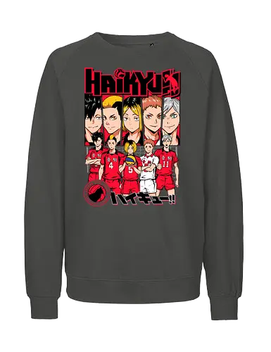 Nekoma - nekoma high, cat volleyball team, rival team anime, tactical volleyball, anime sports rivalry, high school sports anime, volleyball strategy, manga volleyball art, anime team design, sports anime style - Fairtrade Sweatshirt