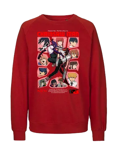 Reze Arc Film Chainsaw - bomb devil, explosive anime fight, chainsaw battle, anime destruction, shonen chaos, violent anime art, manga action scene, dark shonen power, anime combat design, brutal anime style - Fairtrade Sweatshirt