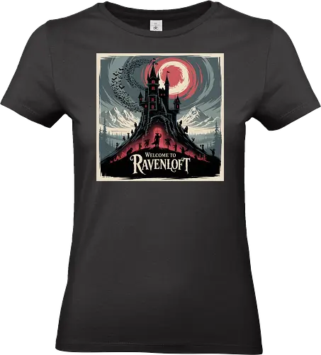 Welcome to Ravenloft - dungeons, dragons, Pen and Paper, ravenloft, barovia, strahd, forgotten realms, baldurs gate, dungeon master, lotr, dark vampire, d20 dice, warlock class, character rpg, pathfinder rpg, vampire the masquerade, got - Standard T-Shirt (Women)